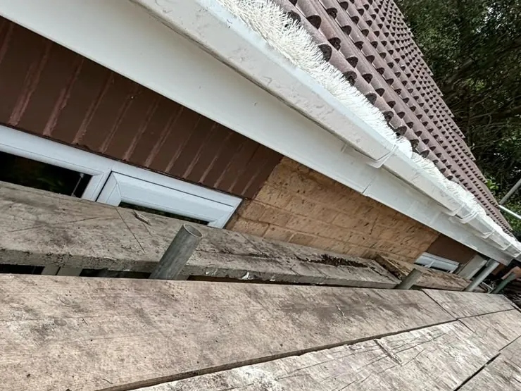 New fascia, soffit and guttering at the eaves