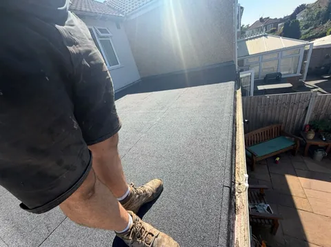 New mineral felt flat roof