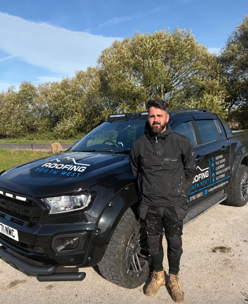 Jordan Michaels with the Roofing South West pickup