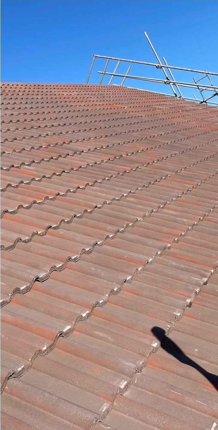Finished tiled roof after the re-roof