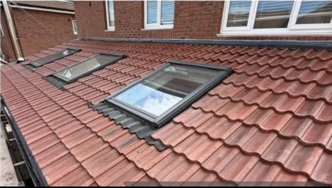 Finished roof with new Velux windows